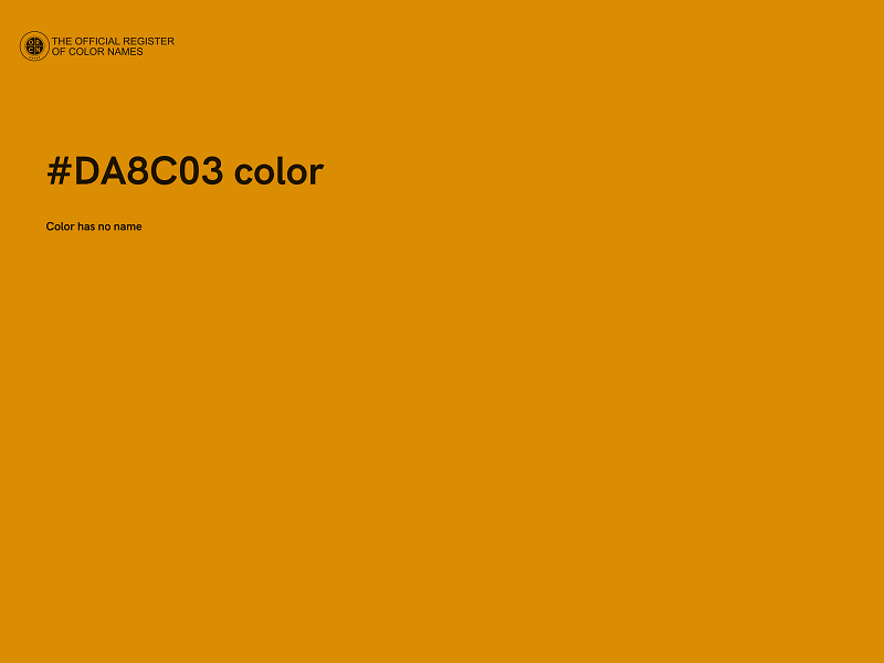 #DA8C03 color image