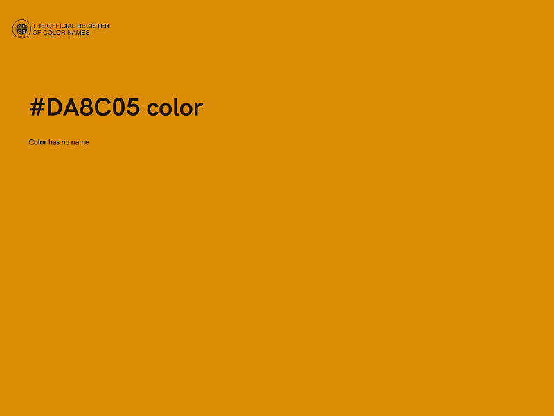 #DA8C05 color image