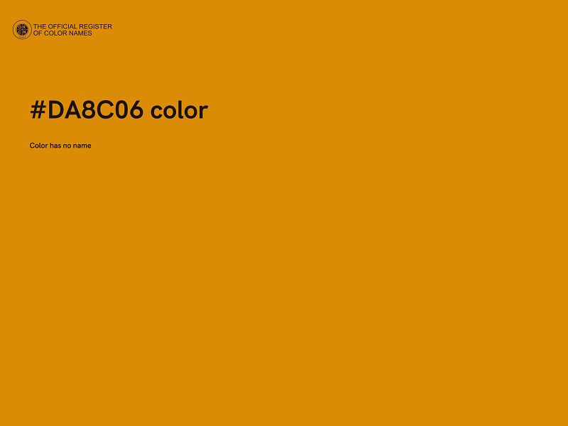 #DA8C06 color image
