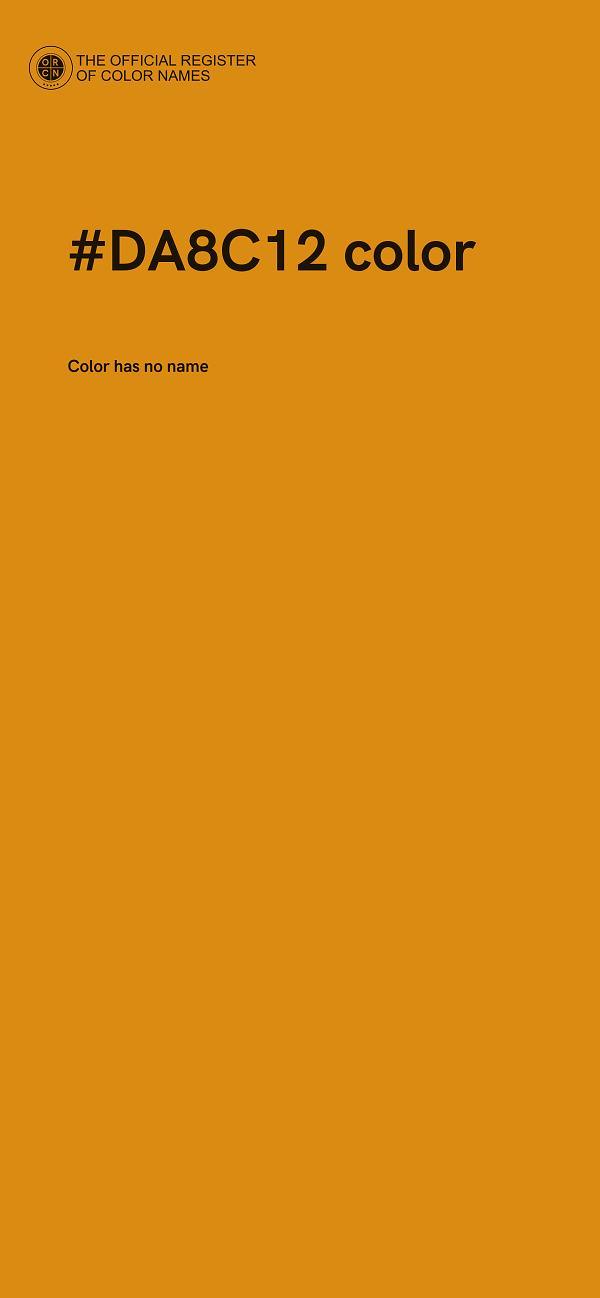 #DA8C12 color image