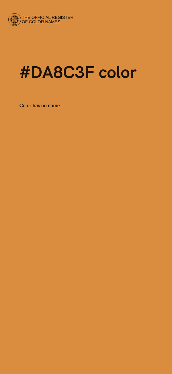 #DA8C3F color image