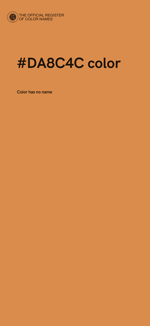 #DA8C4C color image