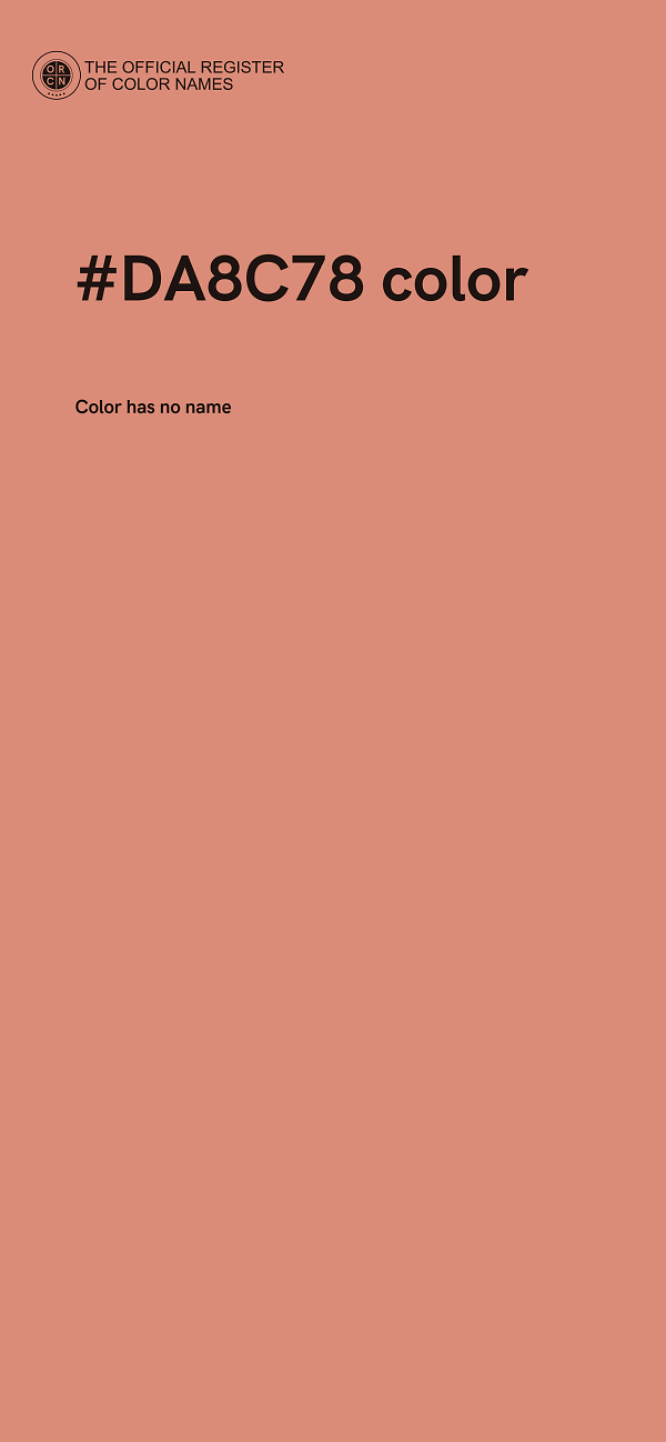#DA8C78 color image