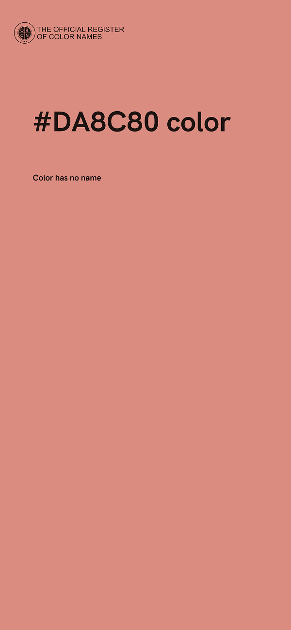#DA8C80 color image