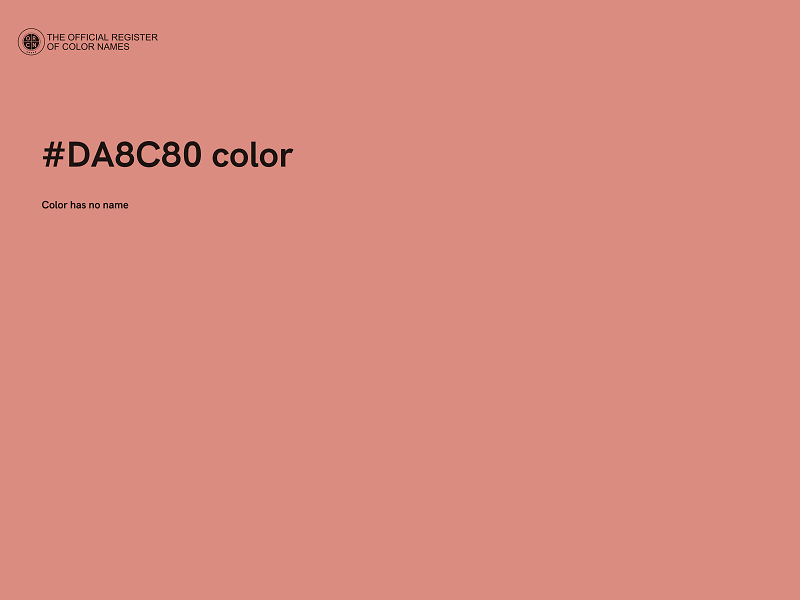 #DA8C80 color image