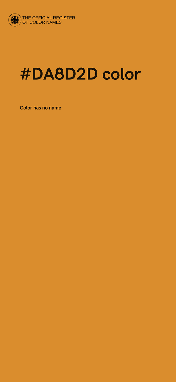 #DA8D2D color image