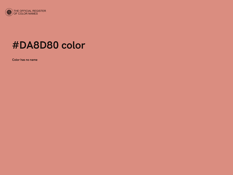 #DA8D80 color image