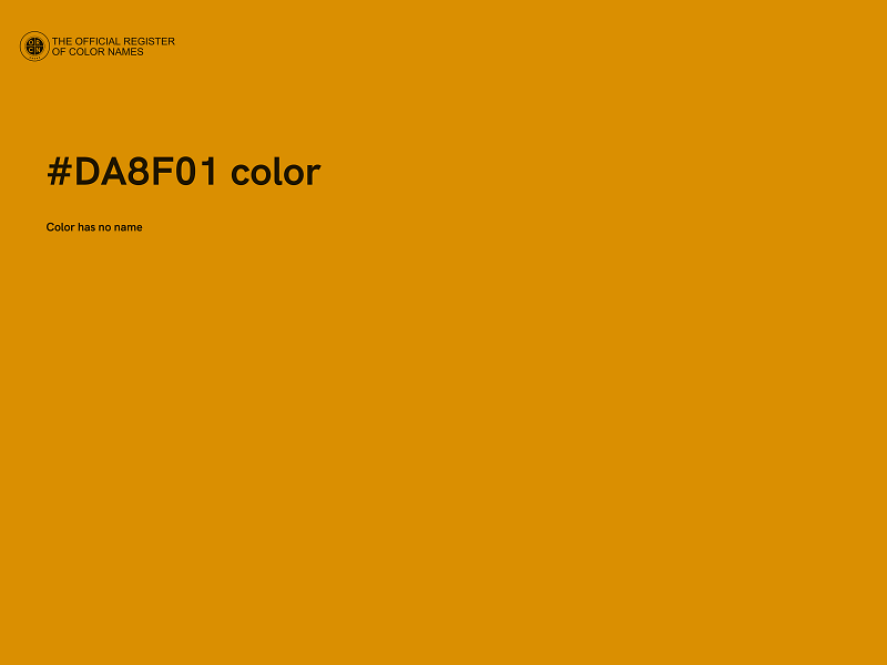 #DA8F01 color image