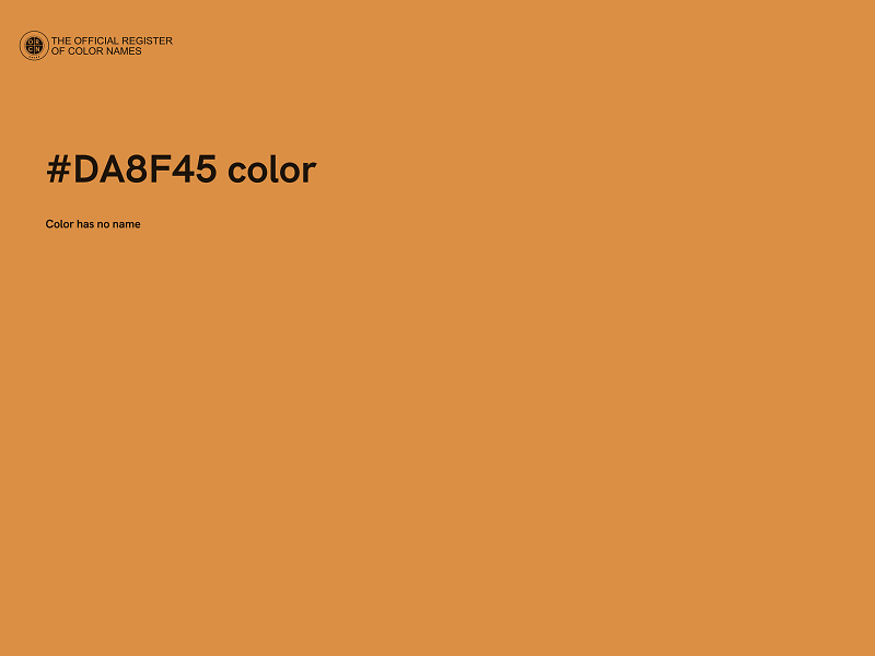 #DA8F45 color image