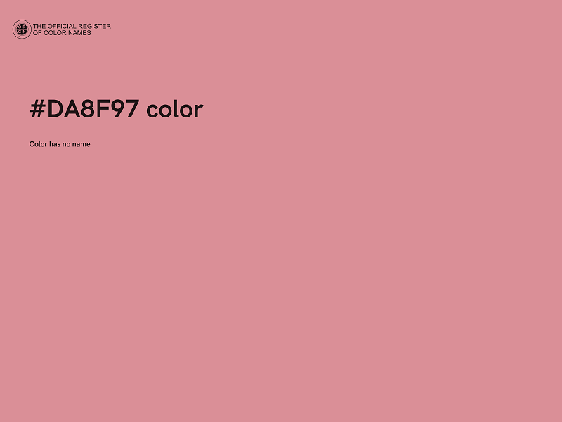 #DA8F97 color image