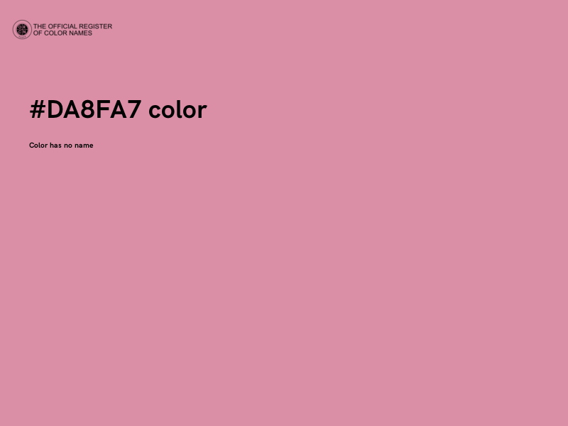 #DA8FA7 color image