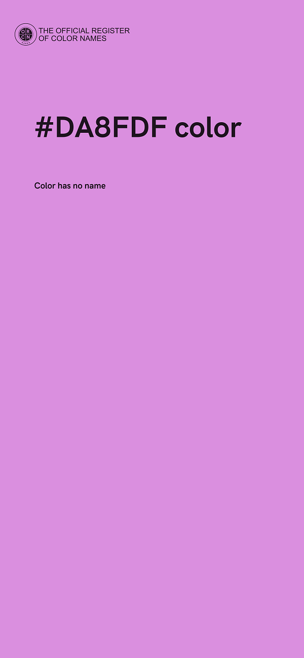#DA8FDF color image