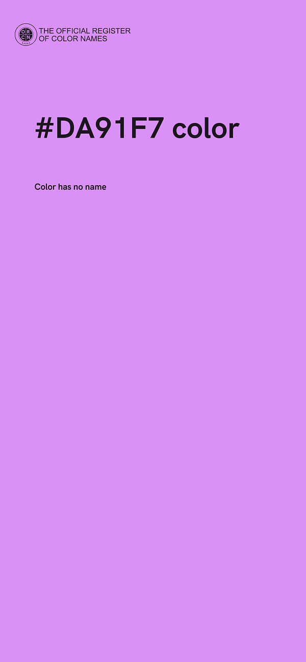 #DA91F7 color image