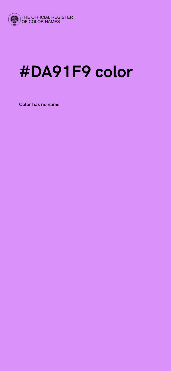 #DA91F9 color image