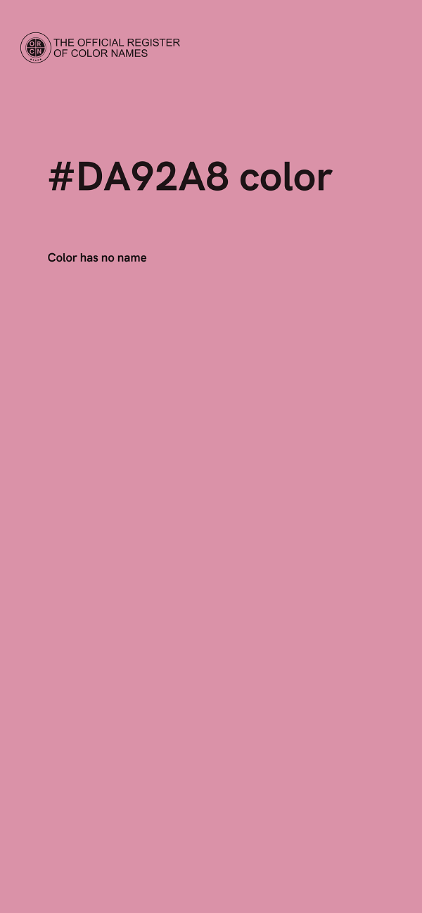 #DA92A8 color image