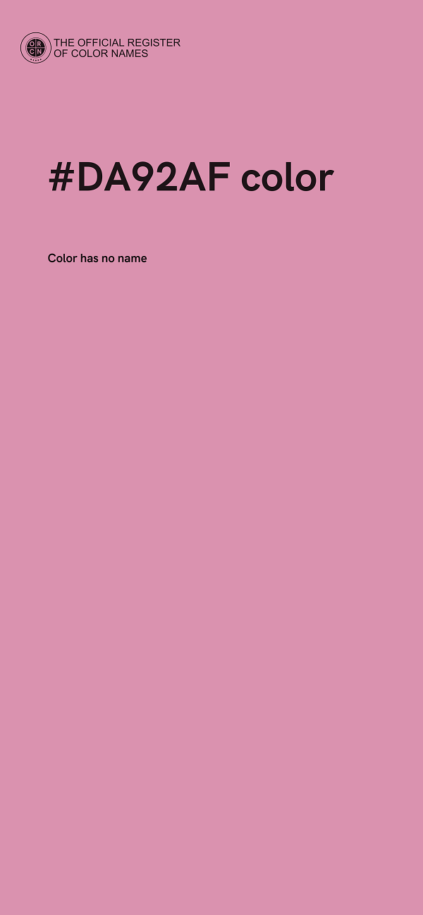 #DA92AF color image