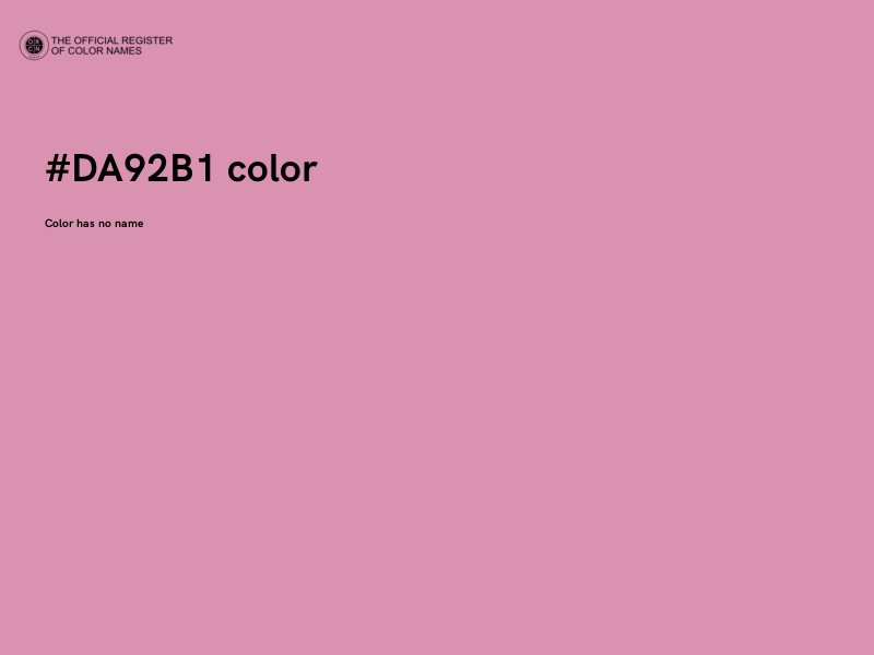 #DA92B1 color image