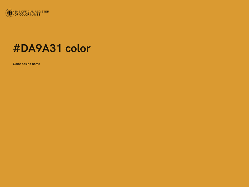 #DA9A31 color image