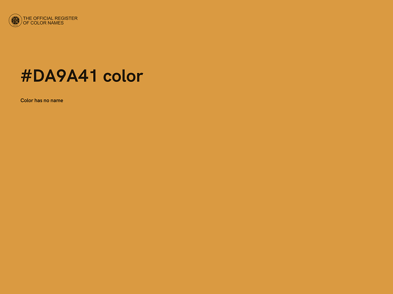 #DA9A41 color image