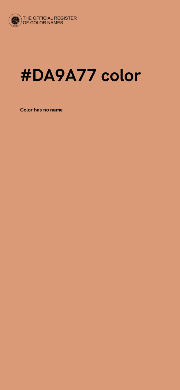 #DA9A77 color image