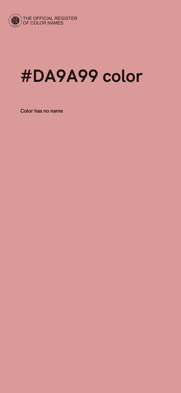#DA9A99 color image
