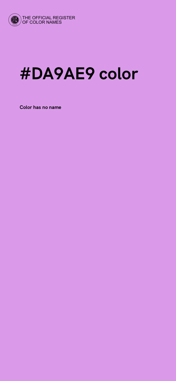 #DA9AE9 color image