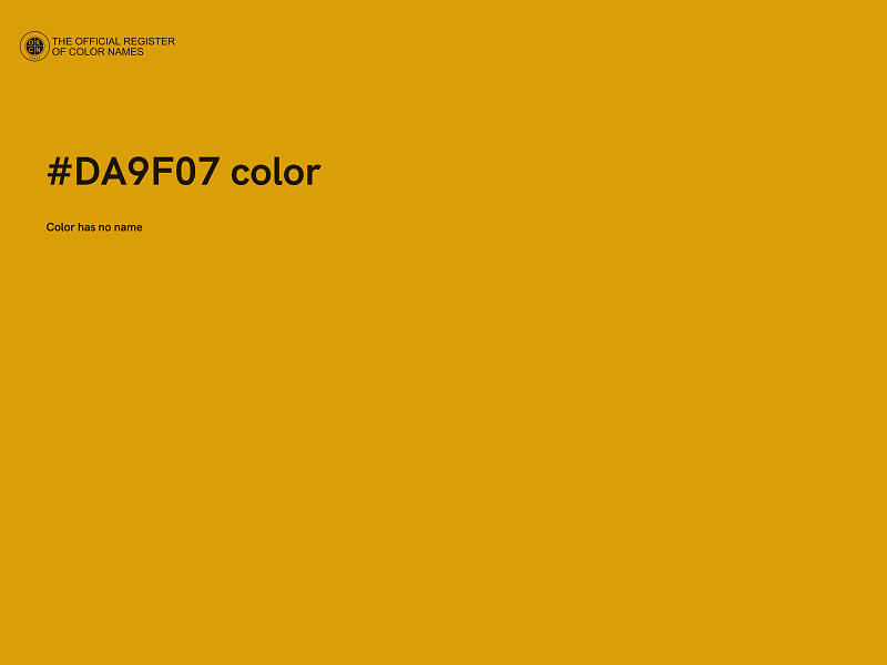 #DA9F07 color image
