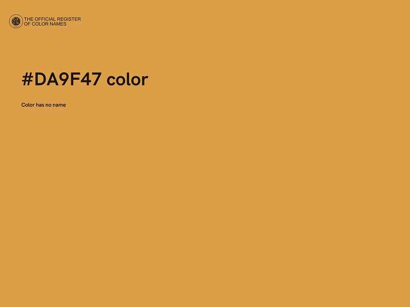 #DA9F47 color image