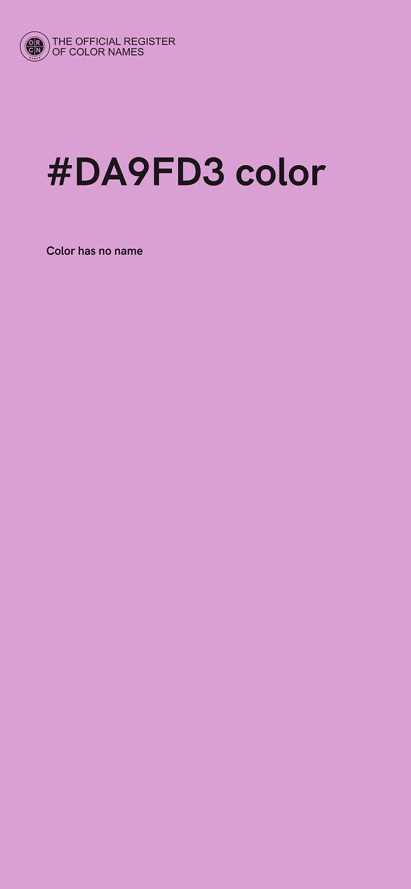 #DA9FD3 color image