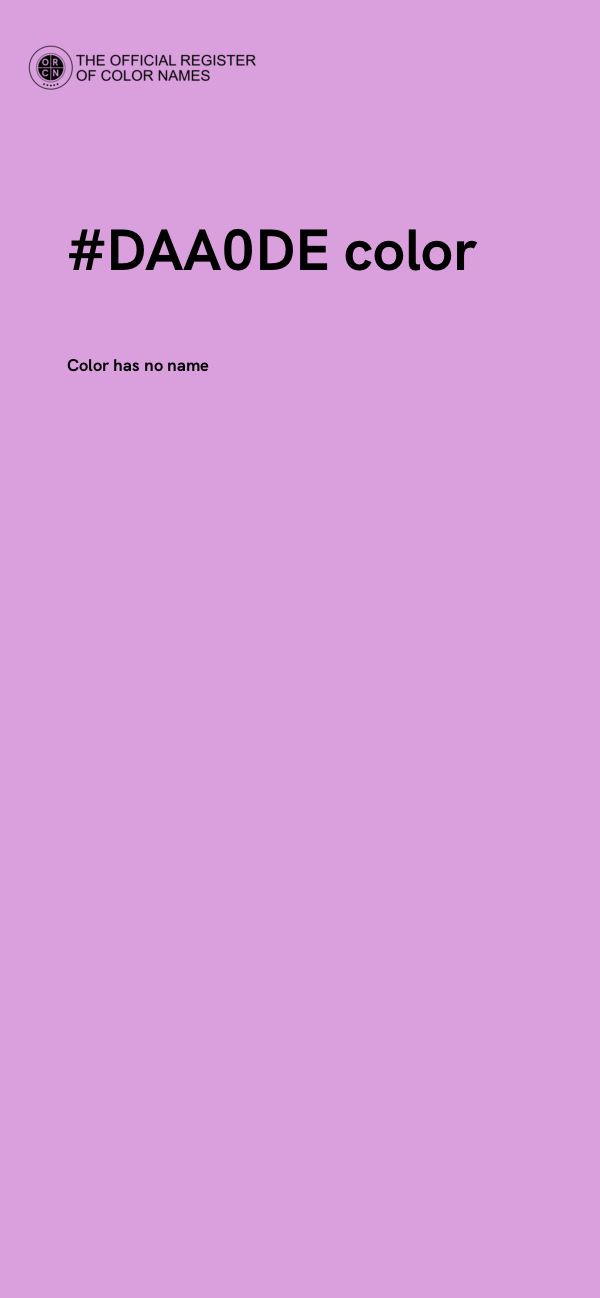 #DAA0DE color image