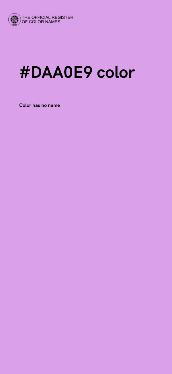 #DAA0E9 color image