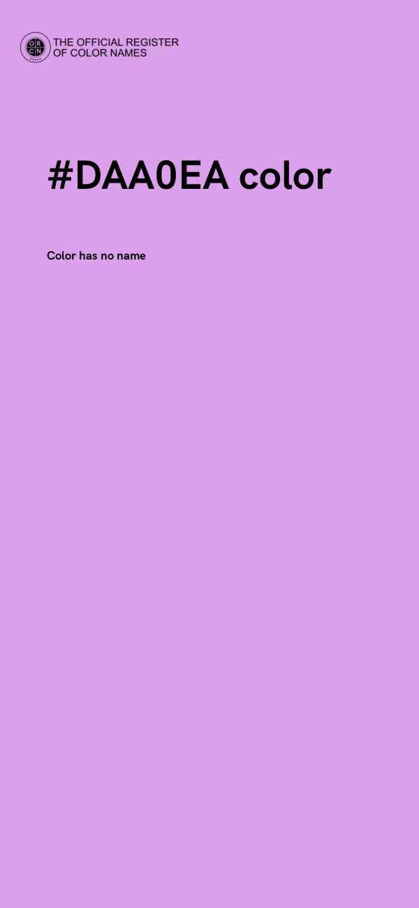 #DAA0EA color image