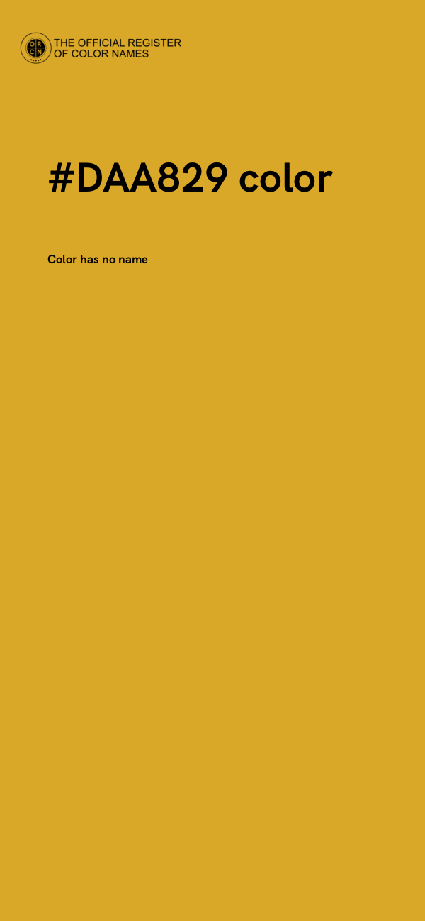 #DAA829 color image