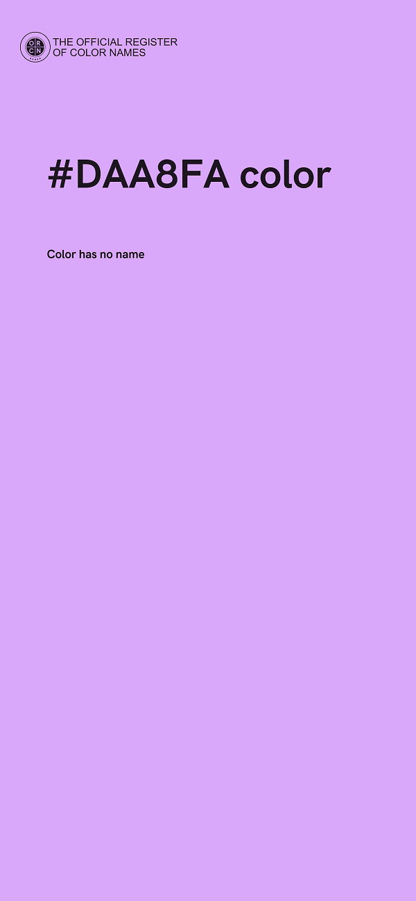 #DAA8FA color image