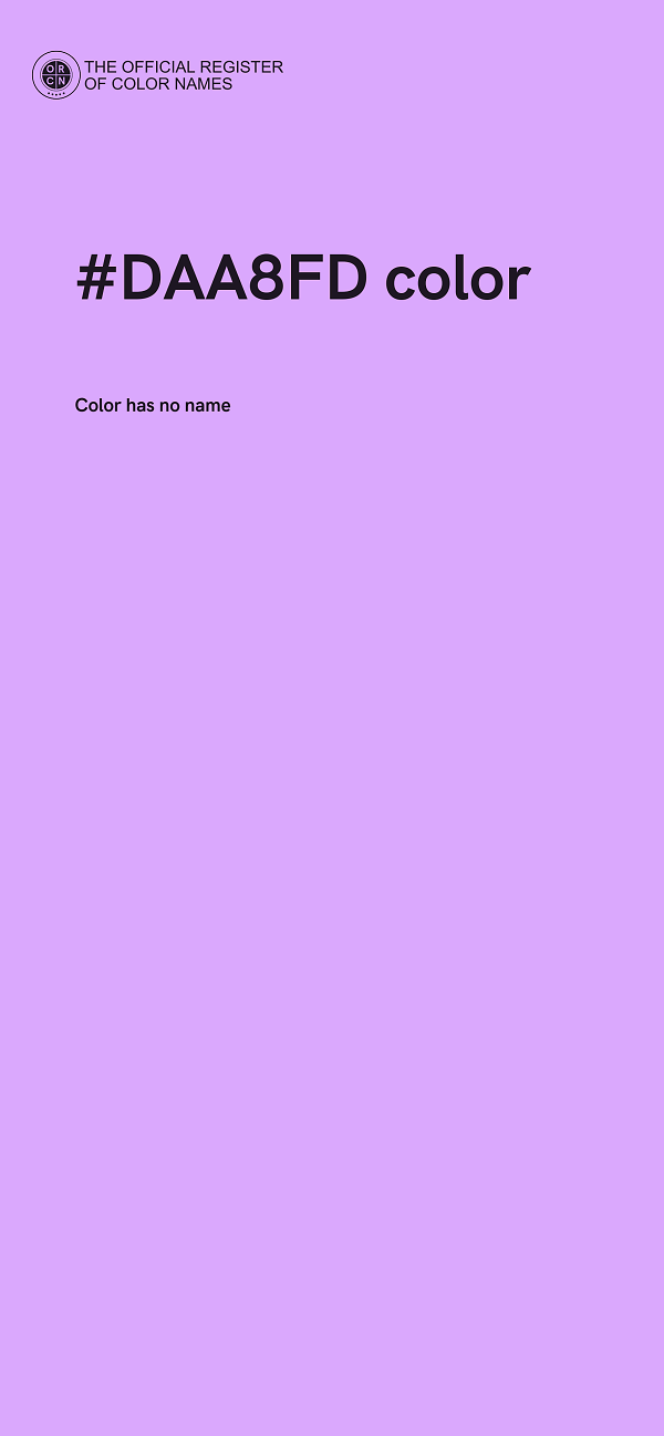 #DAA8FD color image