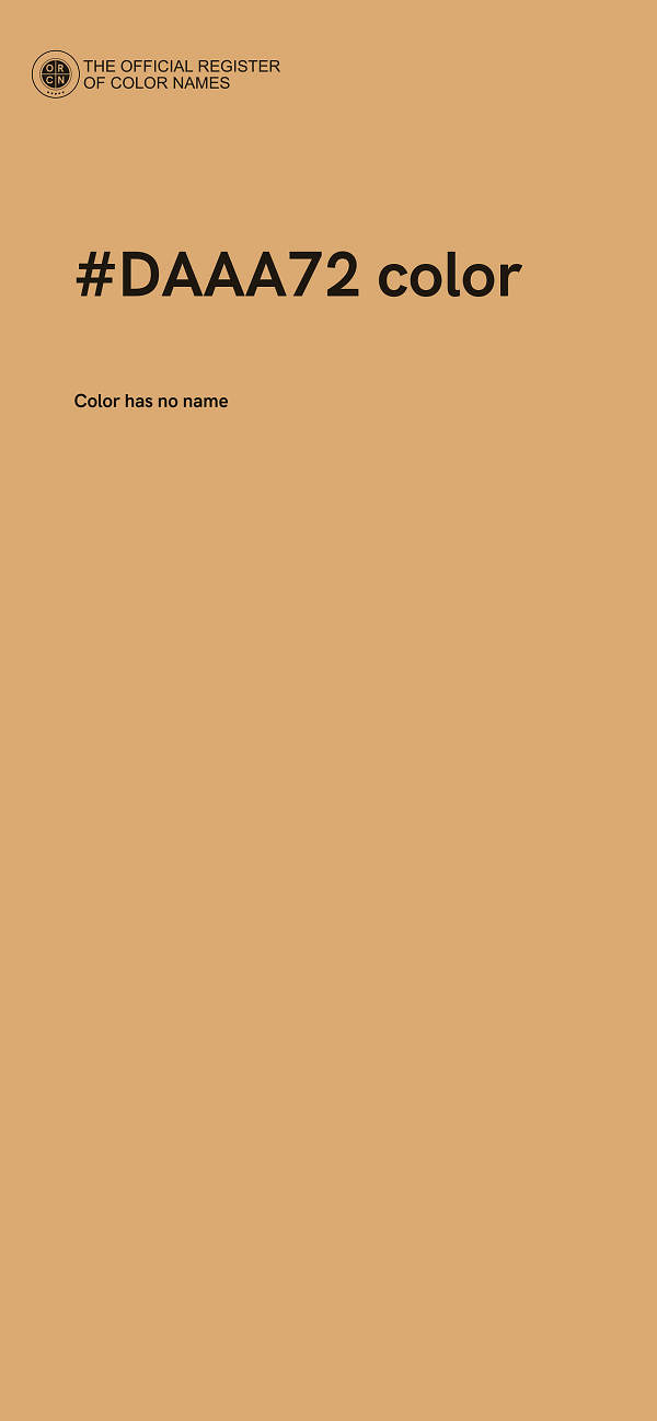 #DAAA72 color image
