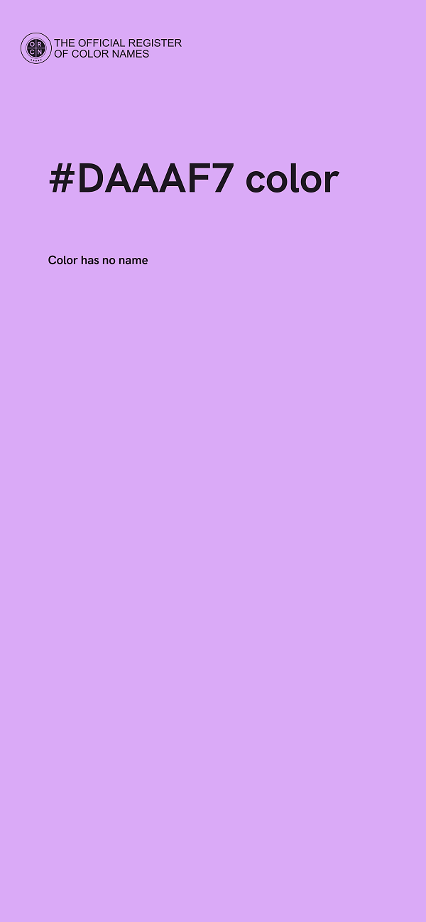 #DAAAF7 color image