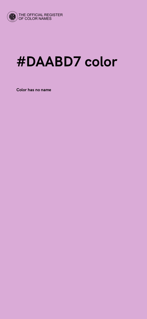 #DAABD7 color image