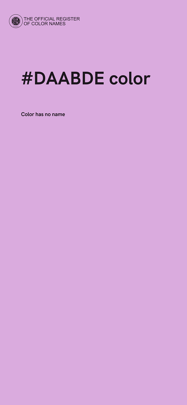 #DAABDE color image