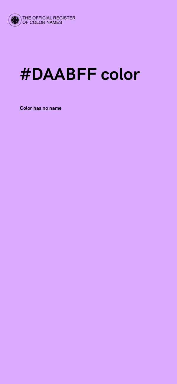 #DAABFF color image