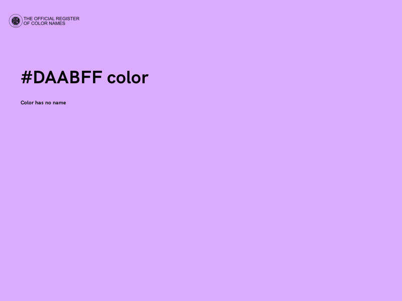 #DAABFF color image