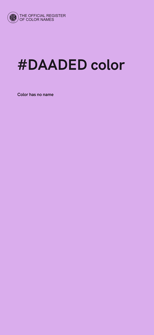 #DAADED color image