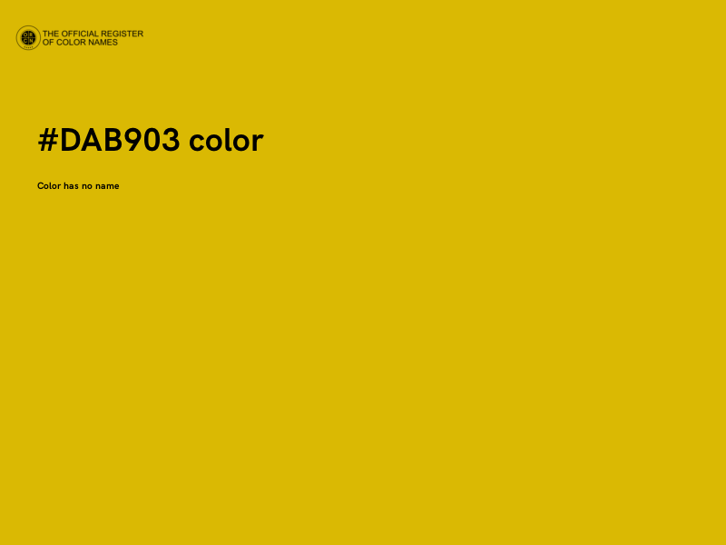 #DAB903 color image