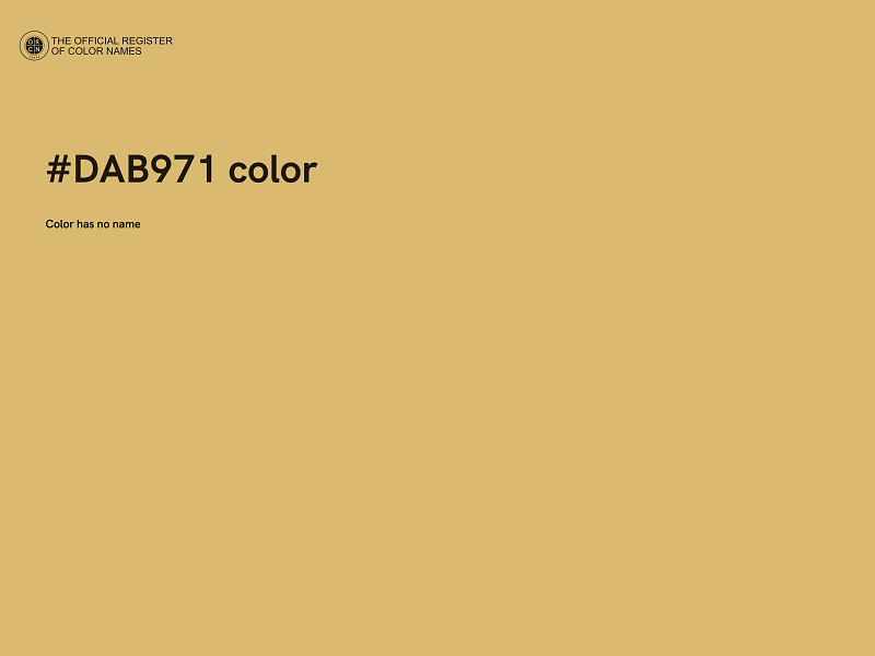 #DAB971 color image