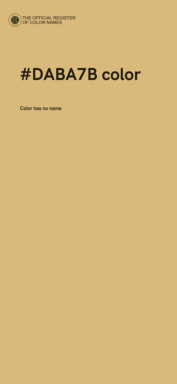 #DABA7B color image
