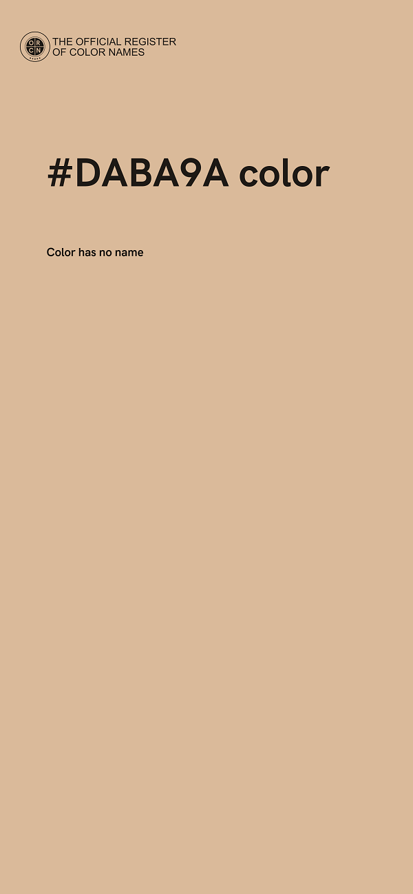 #DABA9A color image