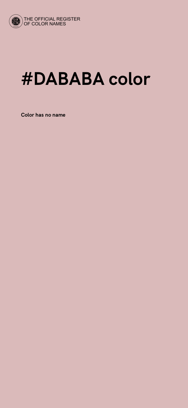 #DABABA color image