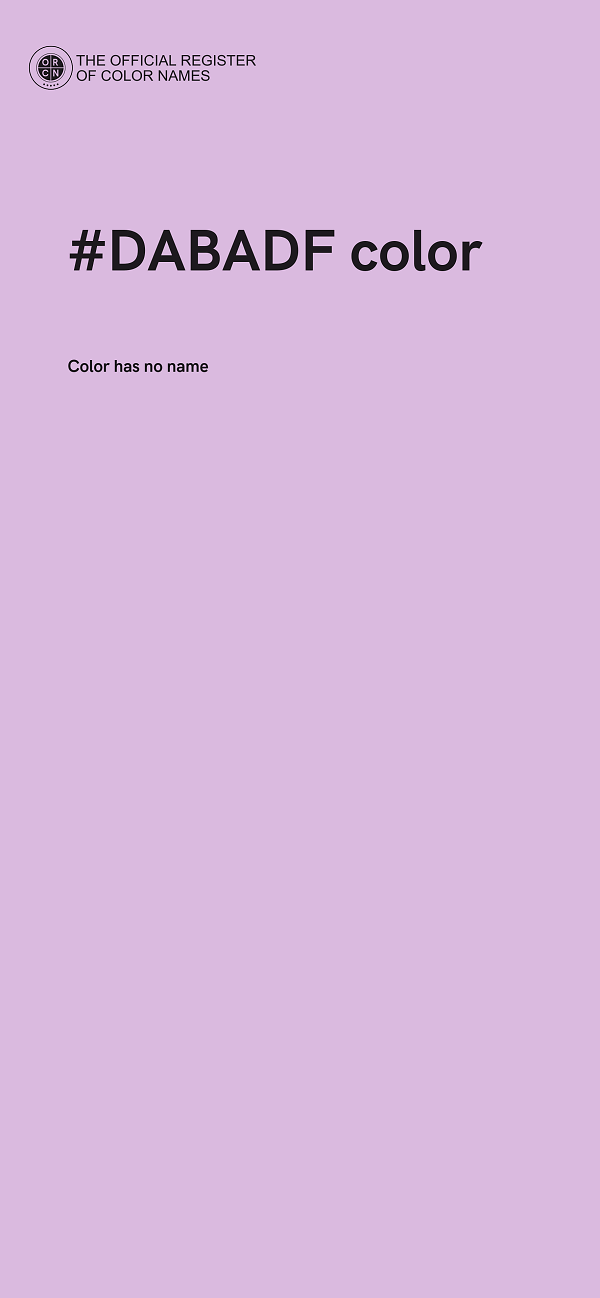 #DABADF color image
