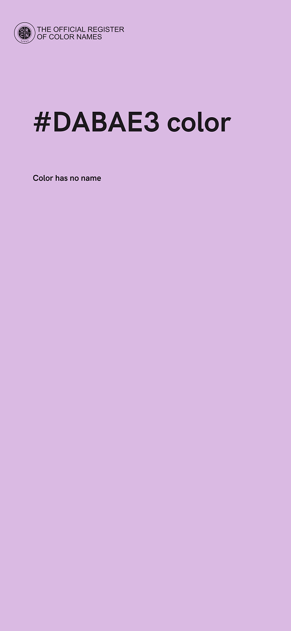 #DABAE3 color image