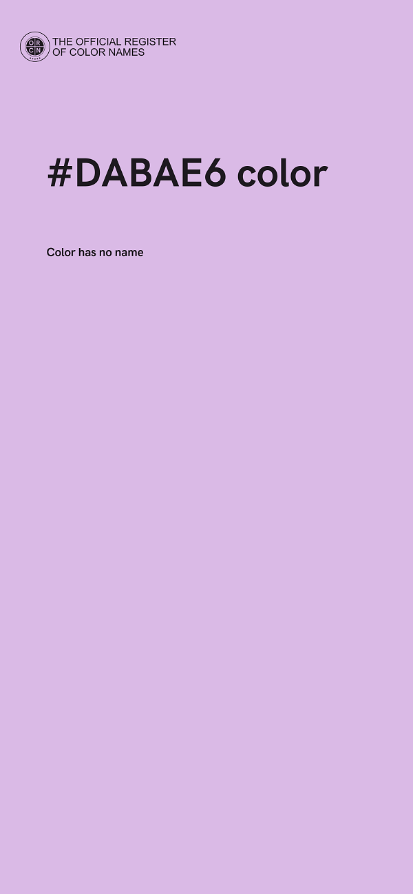 #DABAE6 color image